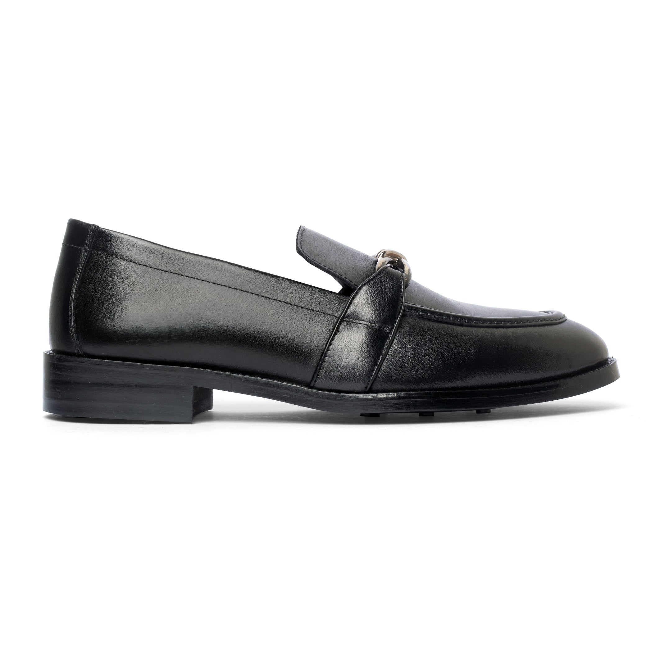 Raven Black Leather Moccasins