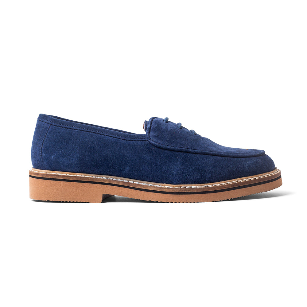 Navy Suede Lace-Up