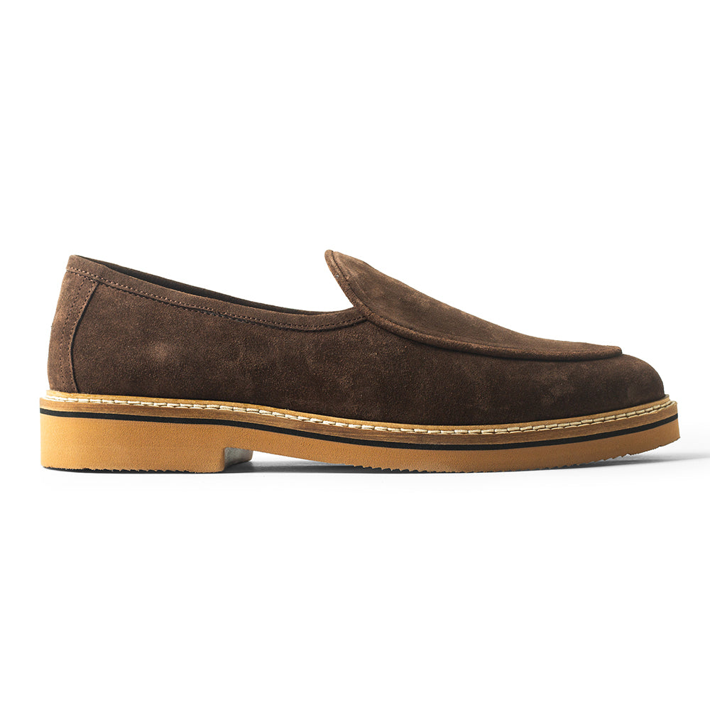 Brown Suede Slip-On
