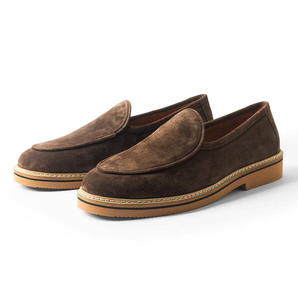 Brown Suede Slip-On
