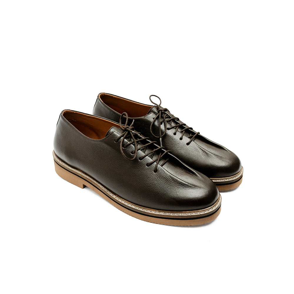 Brown Leather Lace-Ups