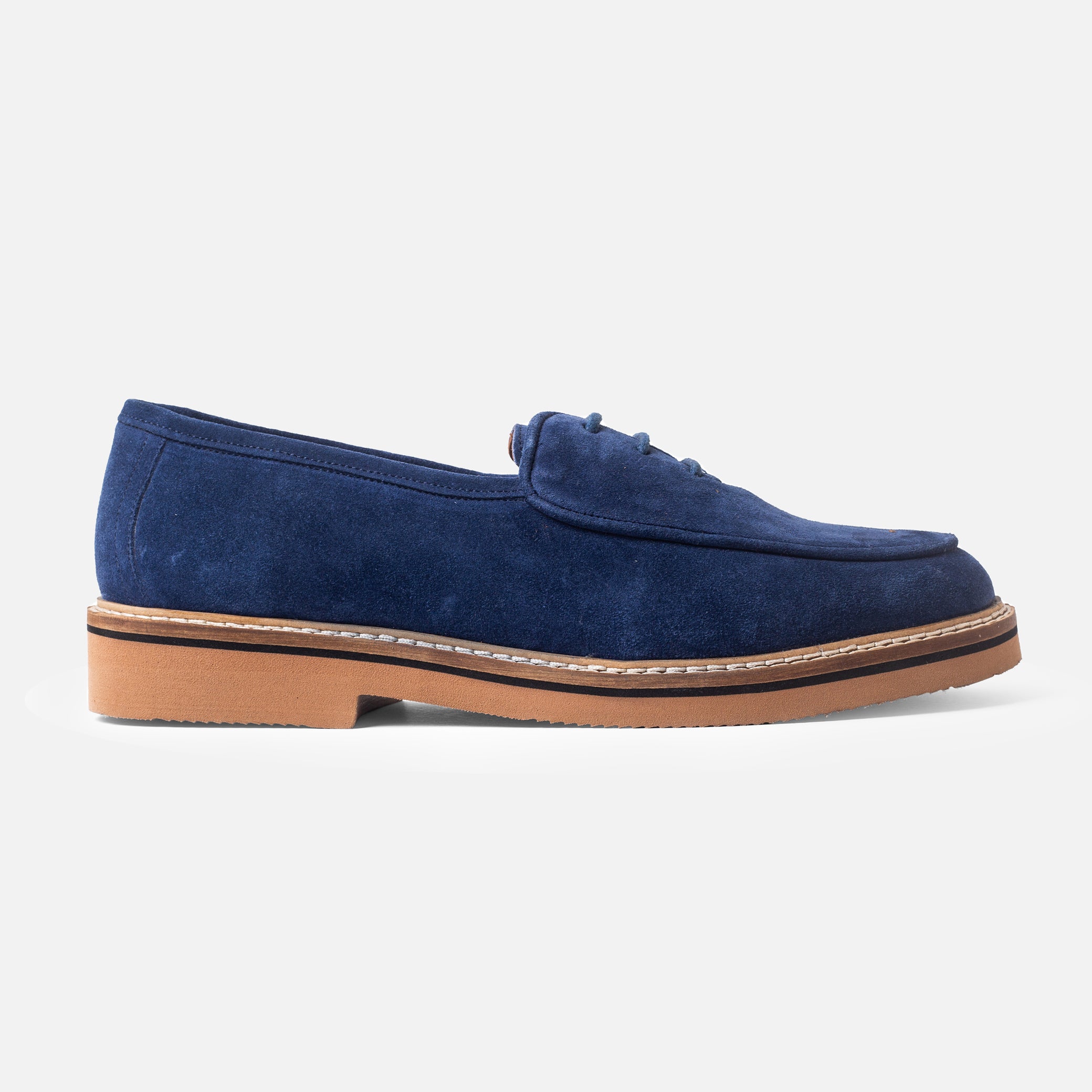 Navy Suede Lace-Up