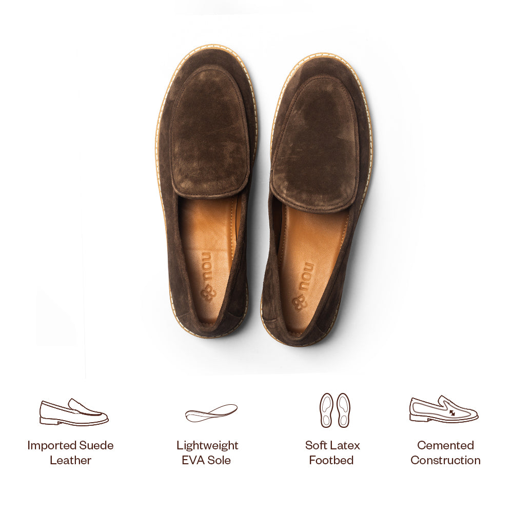 Brown Suede Slip-On