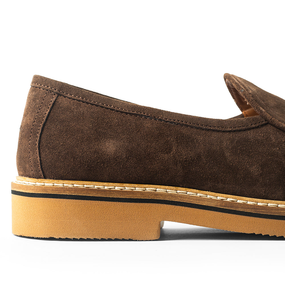Brown Suede Slip-On