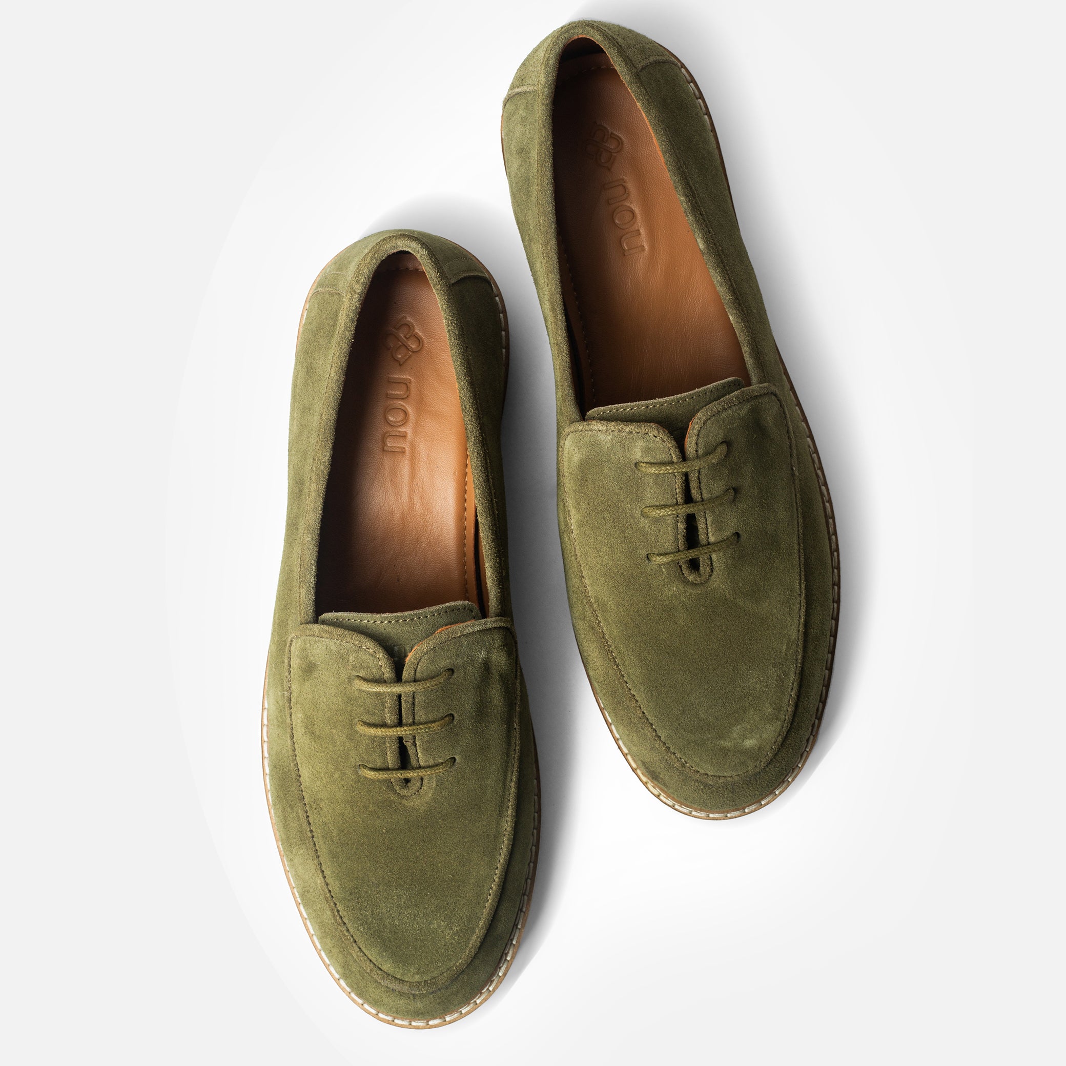 Olive Suede Lace-Up