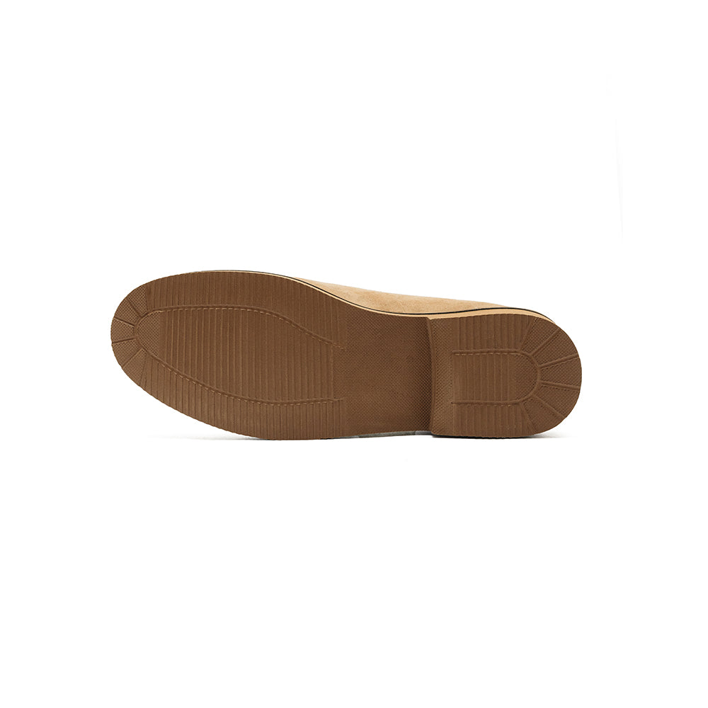 Beige Suede Slip-On