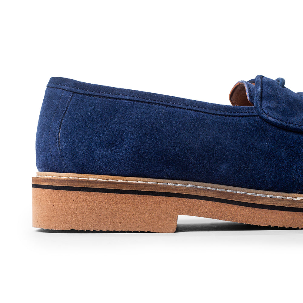 Navy Suede Lace-Up