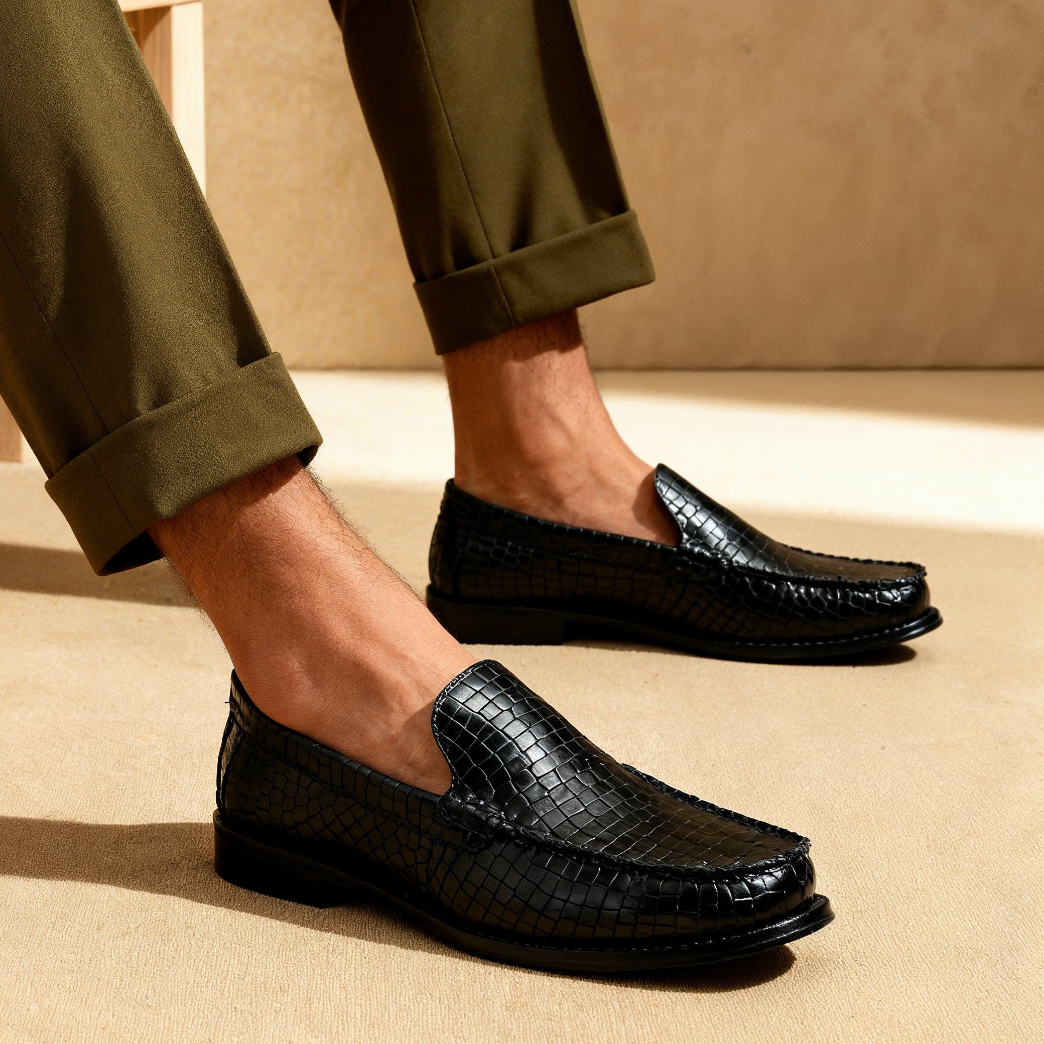 Black Slip-On Loafers