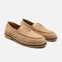 Beige Suede Lace-Up