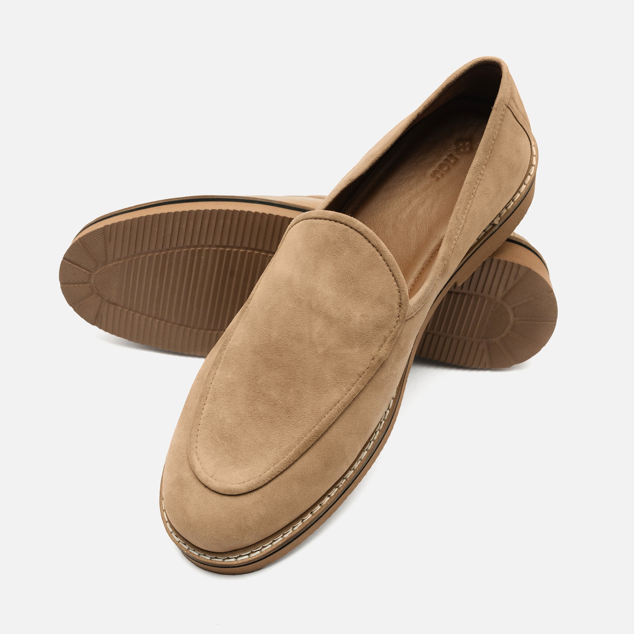 Beige Suede Slip-On