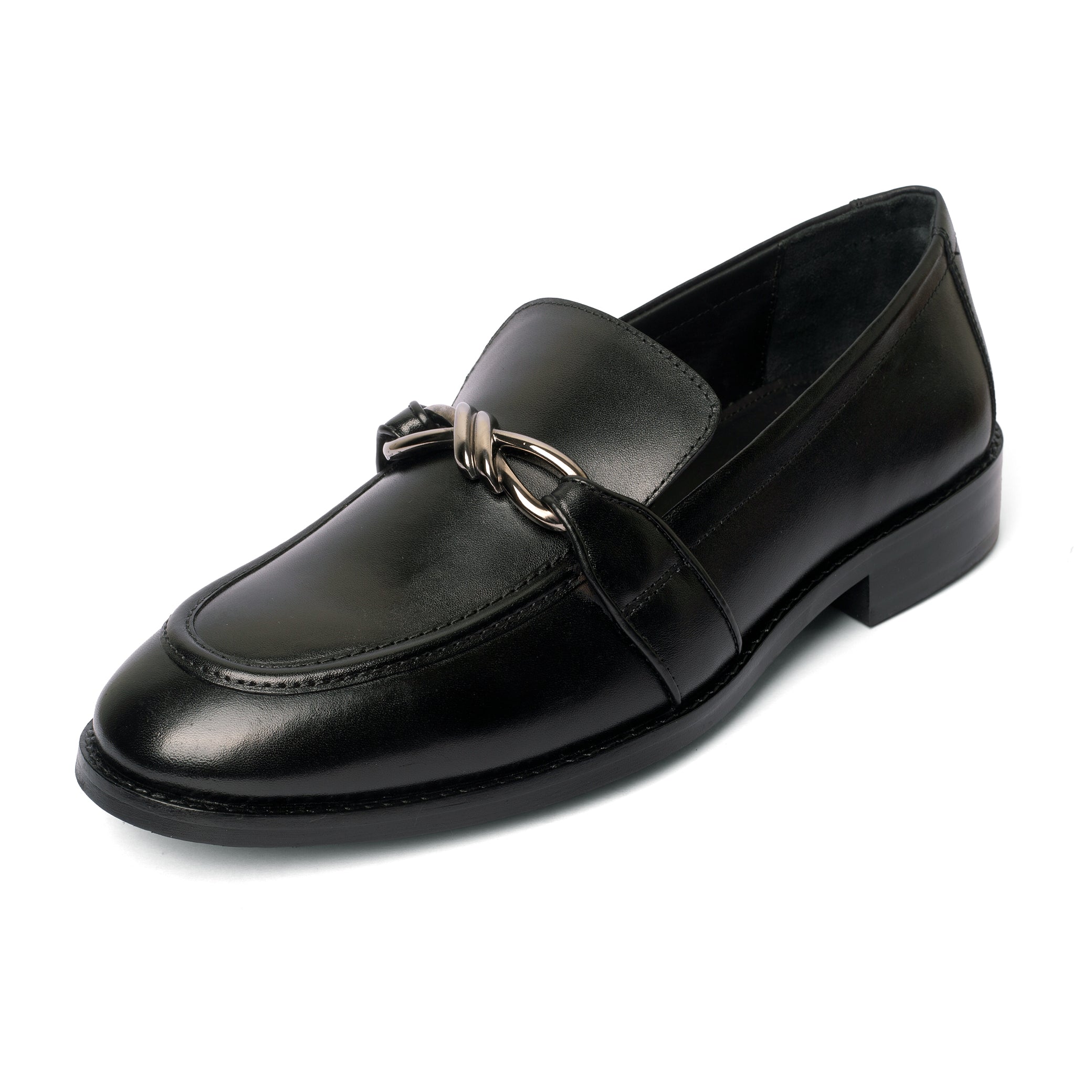 Raven Black Leather Moccasins