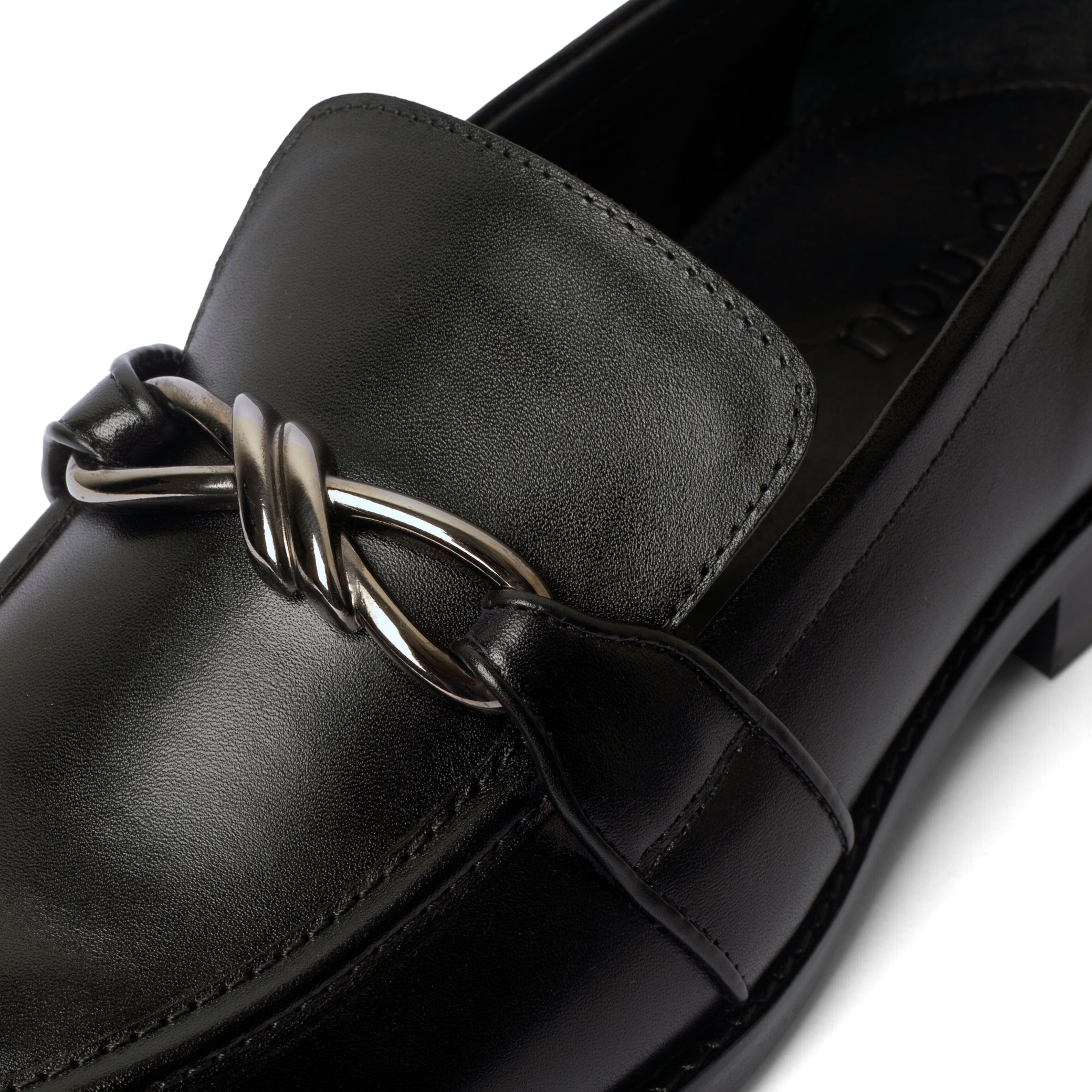 Raven Black Leather Moccasins