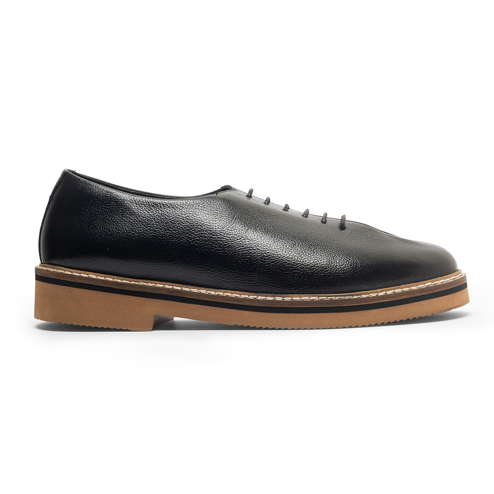 Black Leather Lace-Ups