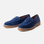 Navy Suede Lace-Up