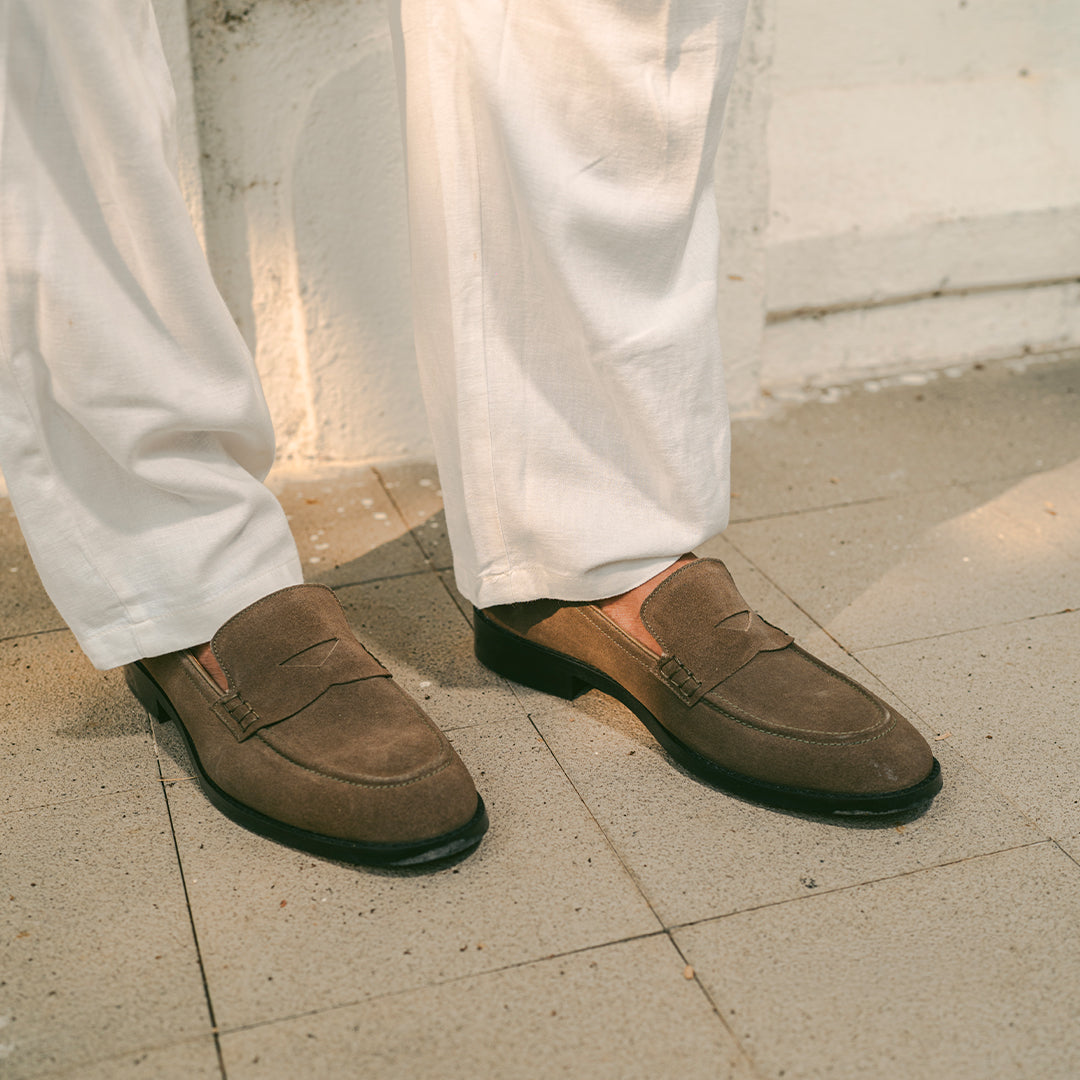 Mint Suede Moccasins