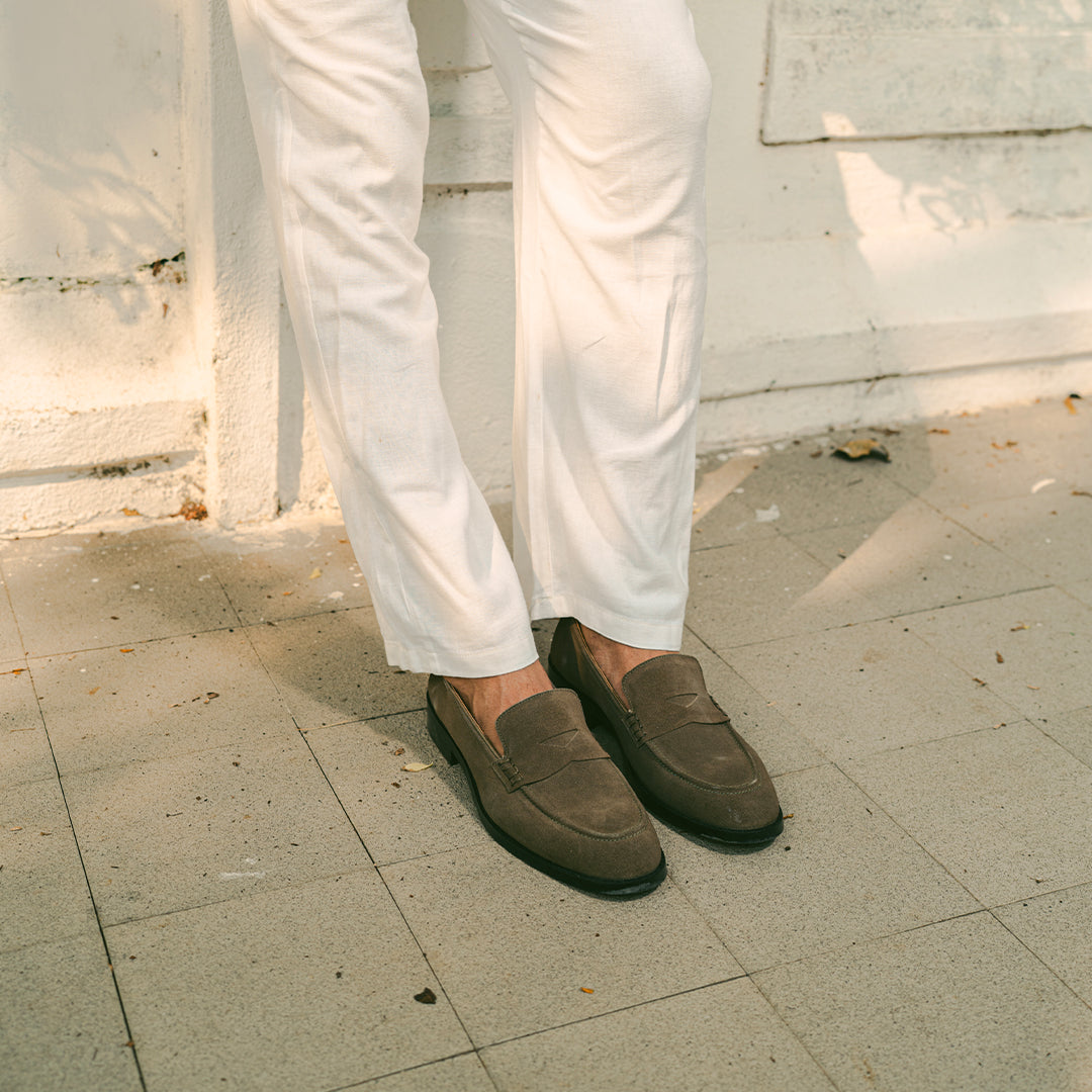 Mint Suede Moccasins