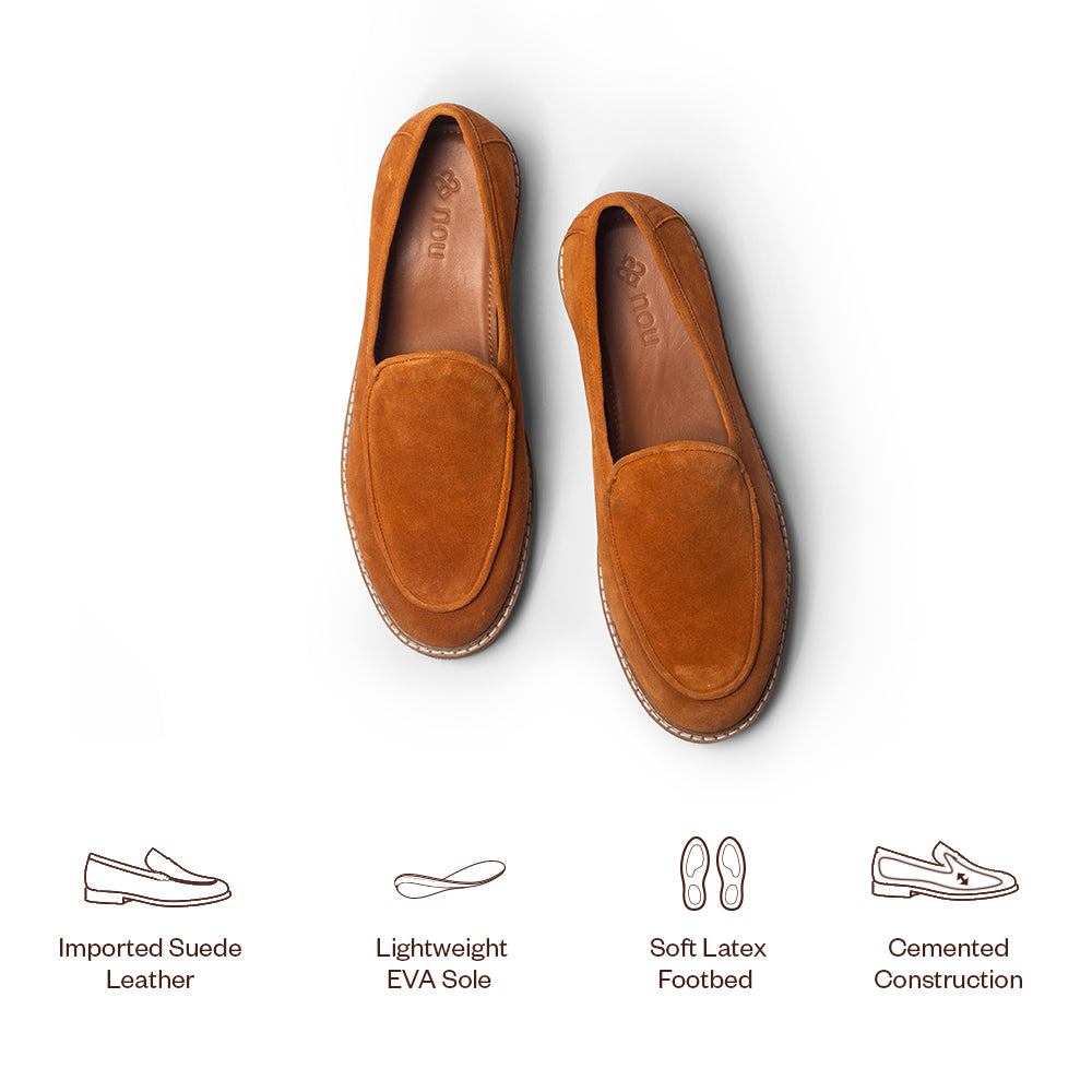 Tan Suede Slip-On