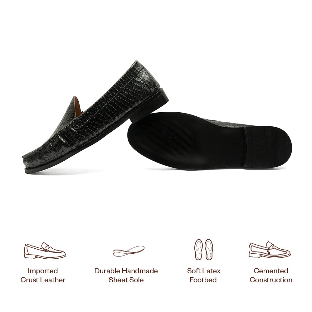 Black Slip-On Loafers