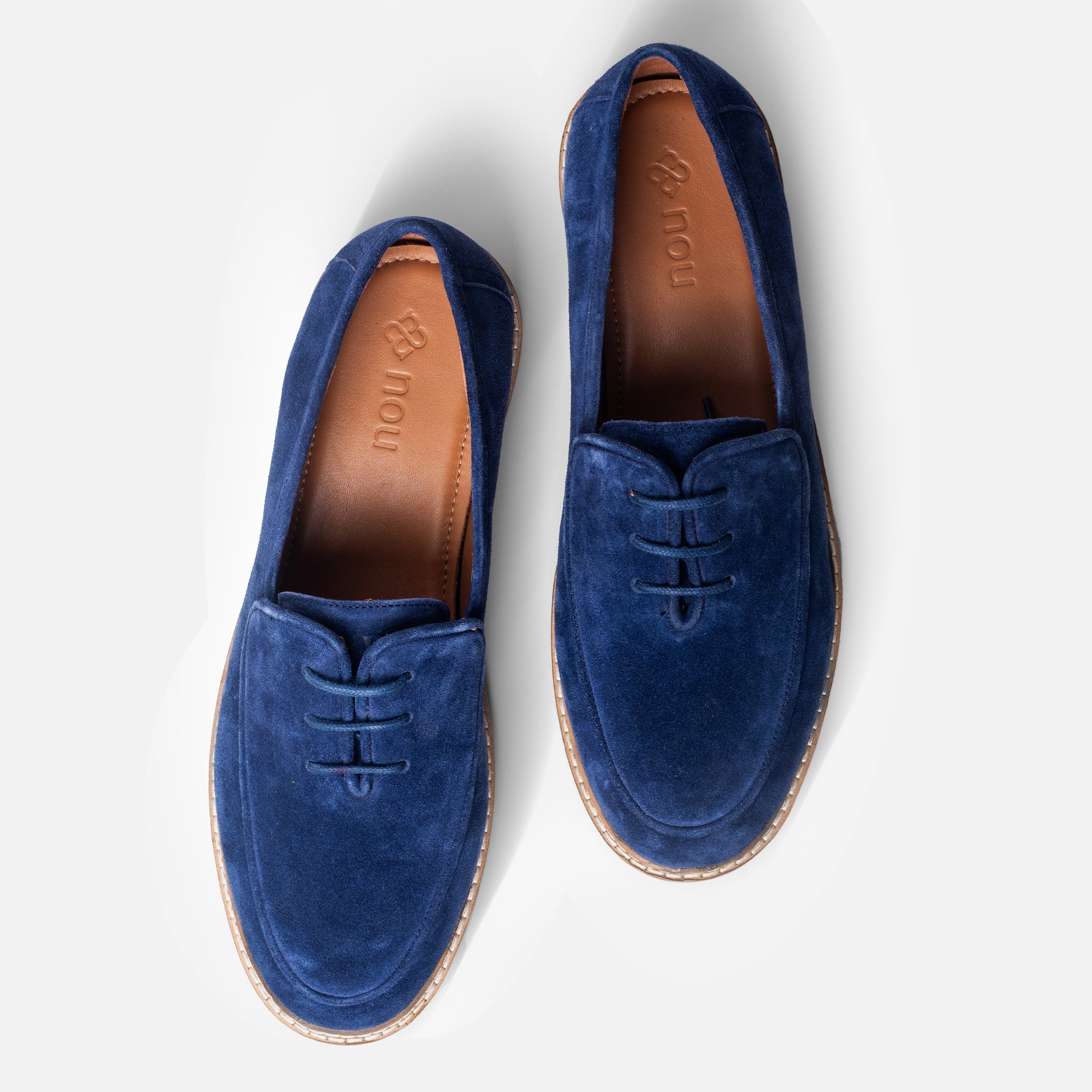 Navy Suede Lace-Up