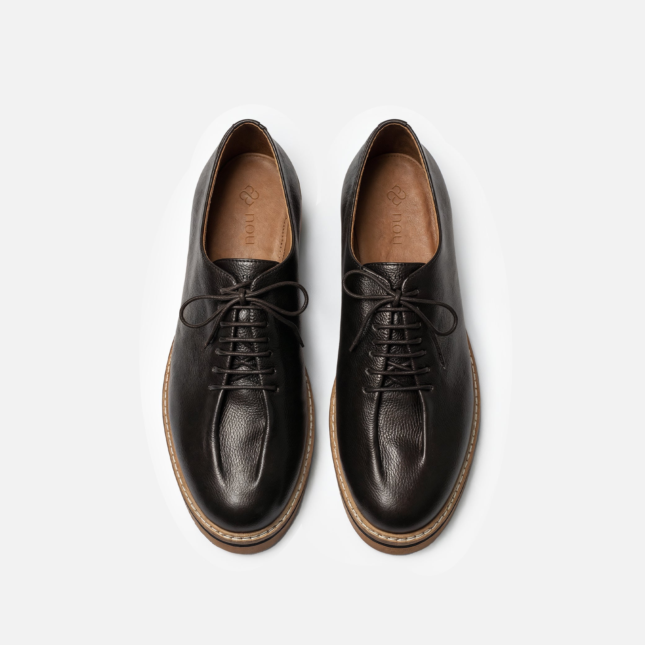 Brown Leather Lace-Ups