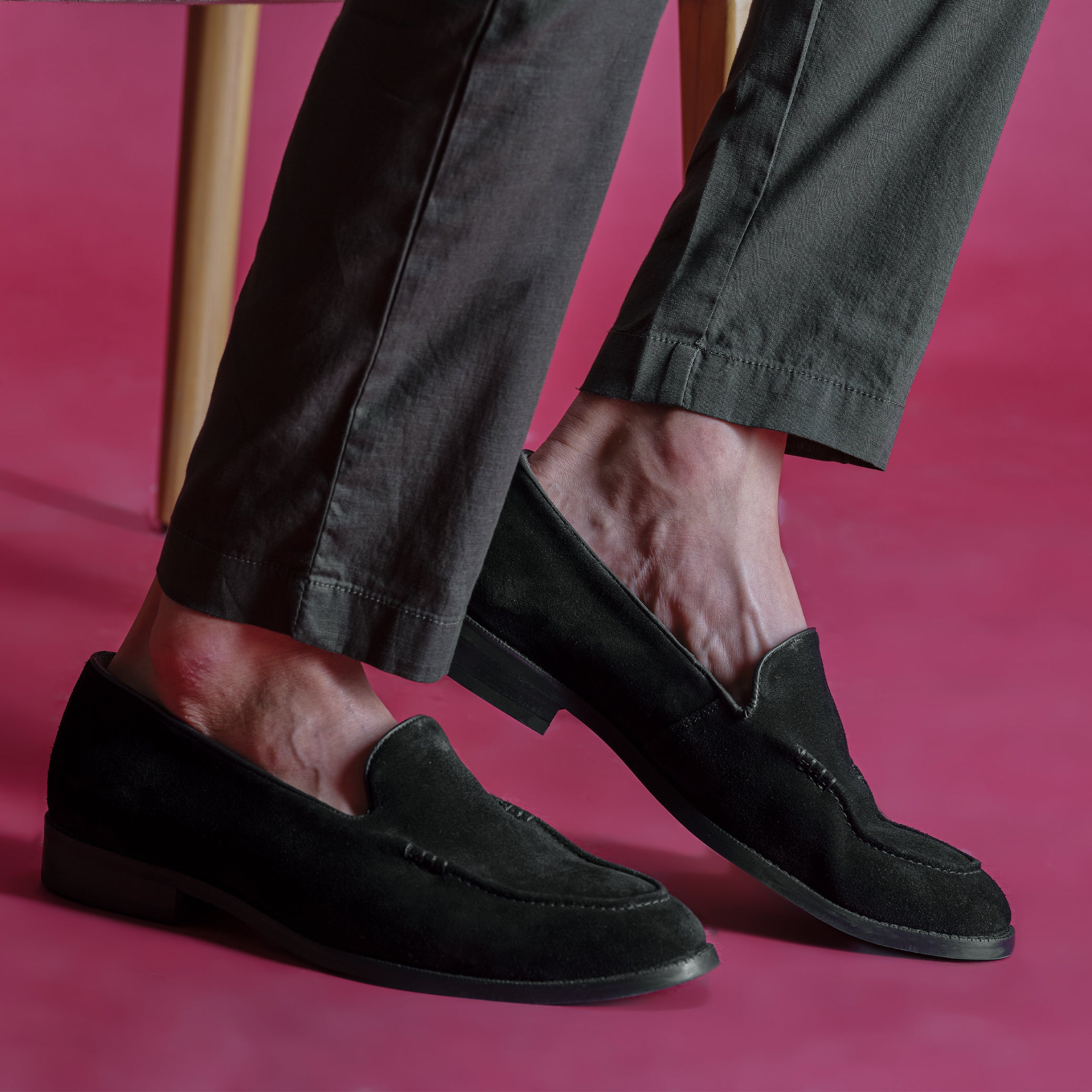 Black Signature Slip Ons