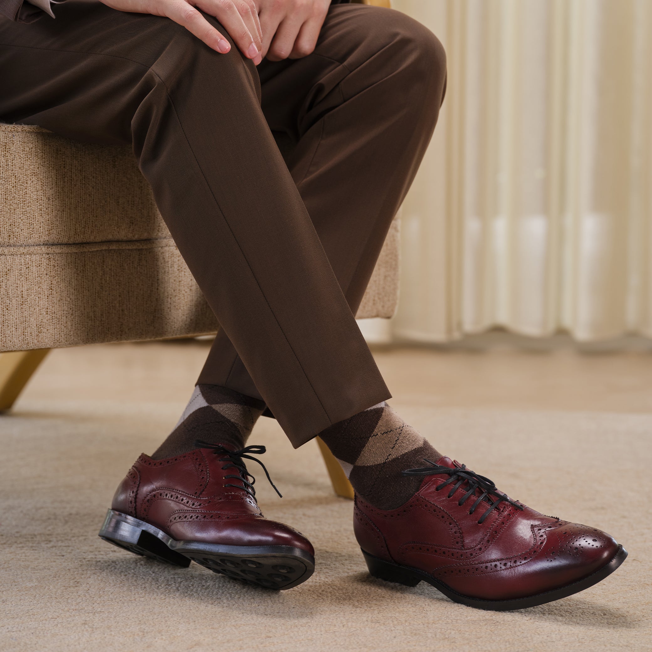 Deep Burgundy Scott Brogue