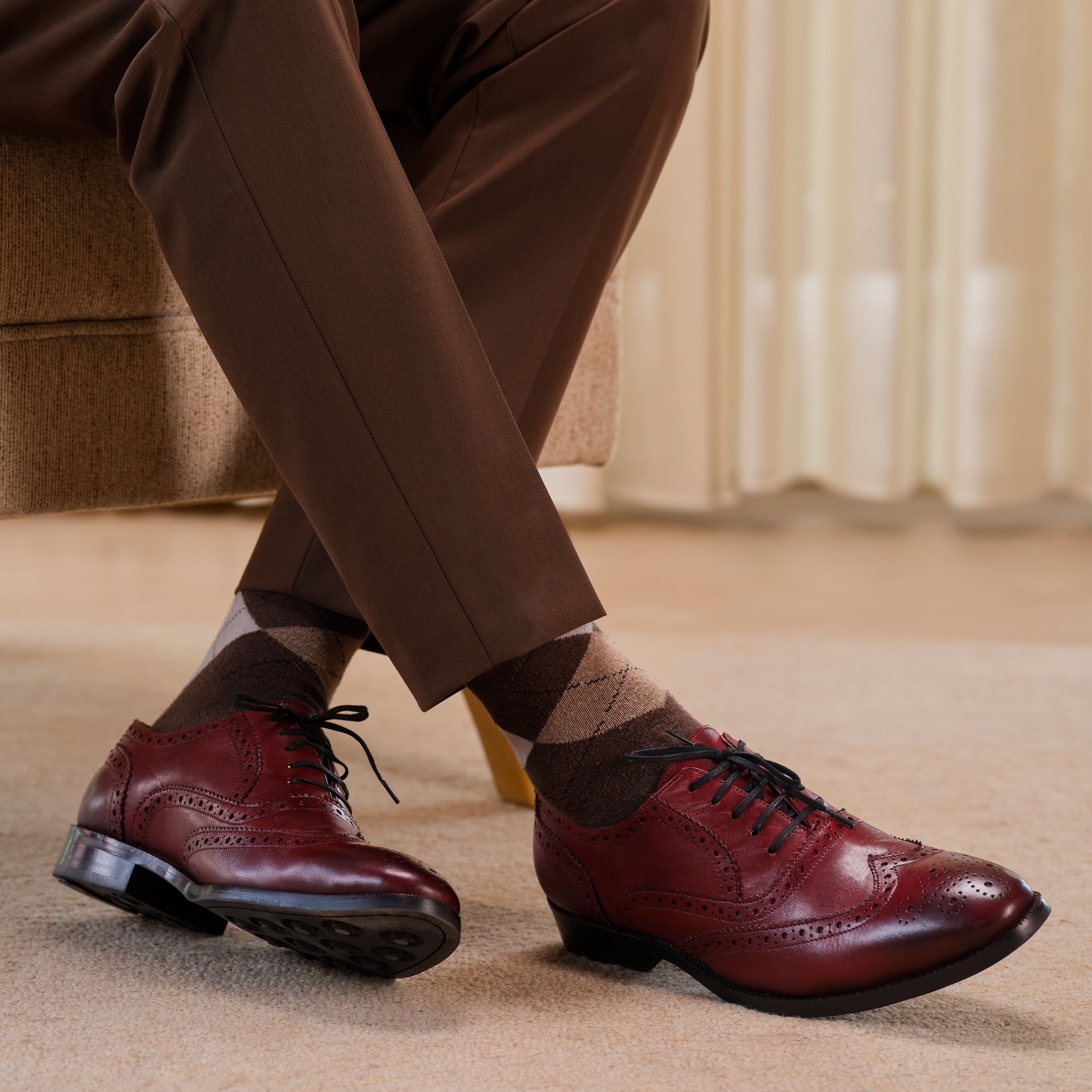 Deep Burgundy Scott Brogue