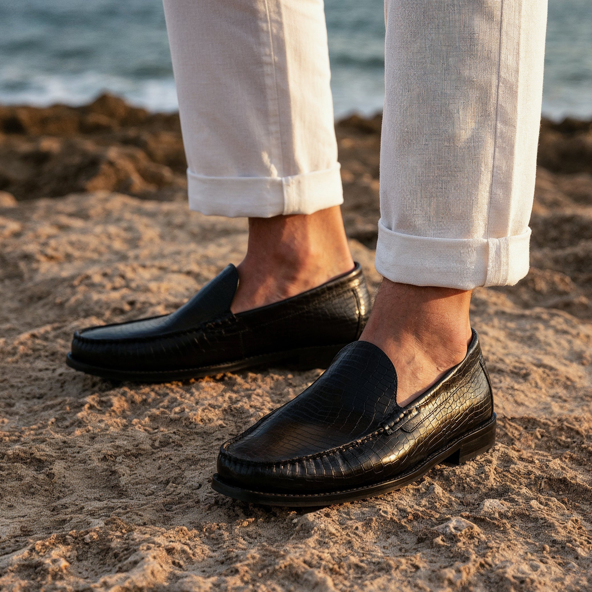 Black Slip-On Loafers