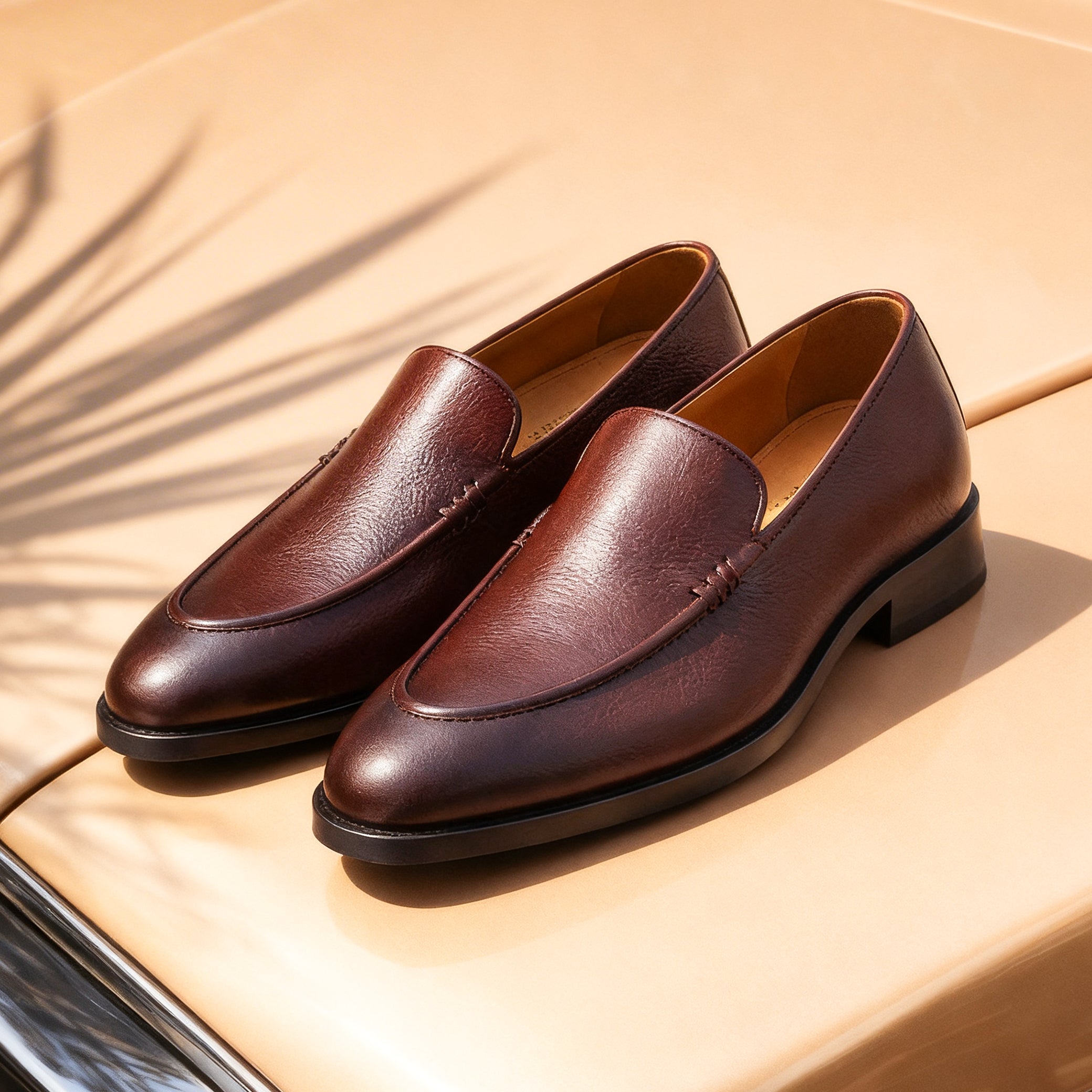Brown Signature Slip Ons