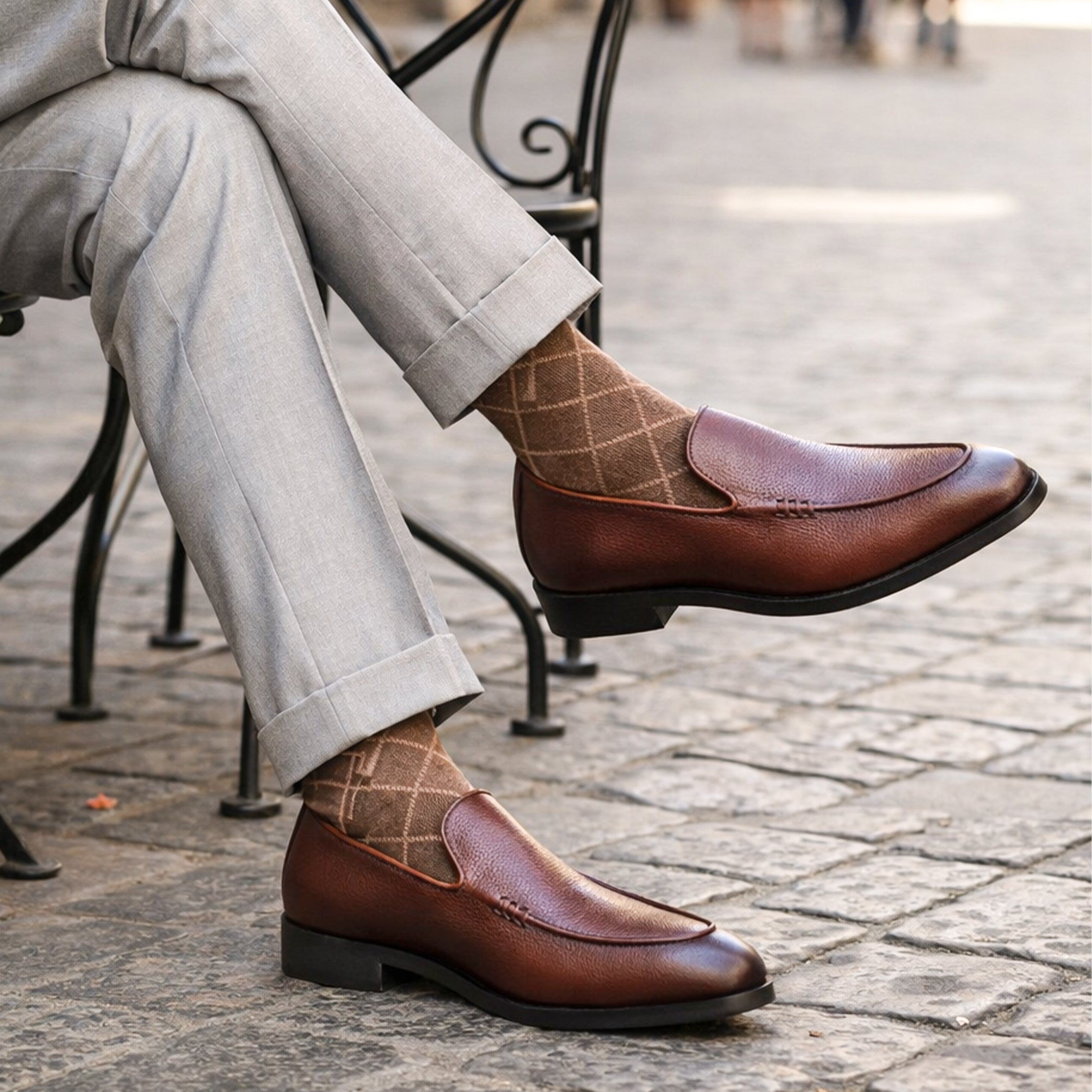 Brown Signature Slip Ons | Premium Handmade Crust Leather Brown Signature Slip Ons | Premium Handmade Crust Leather