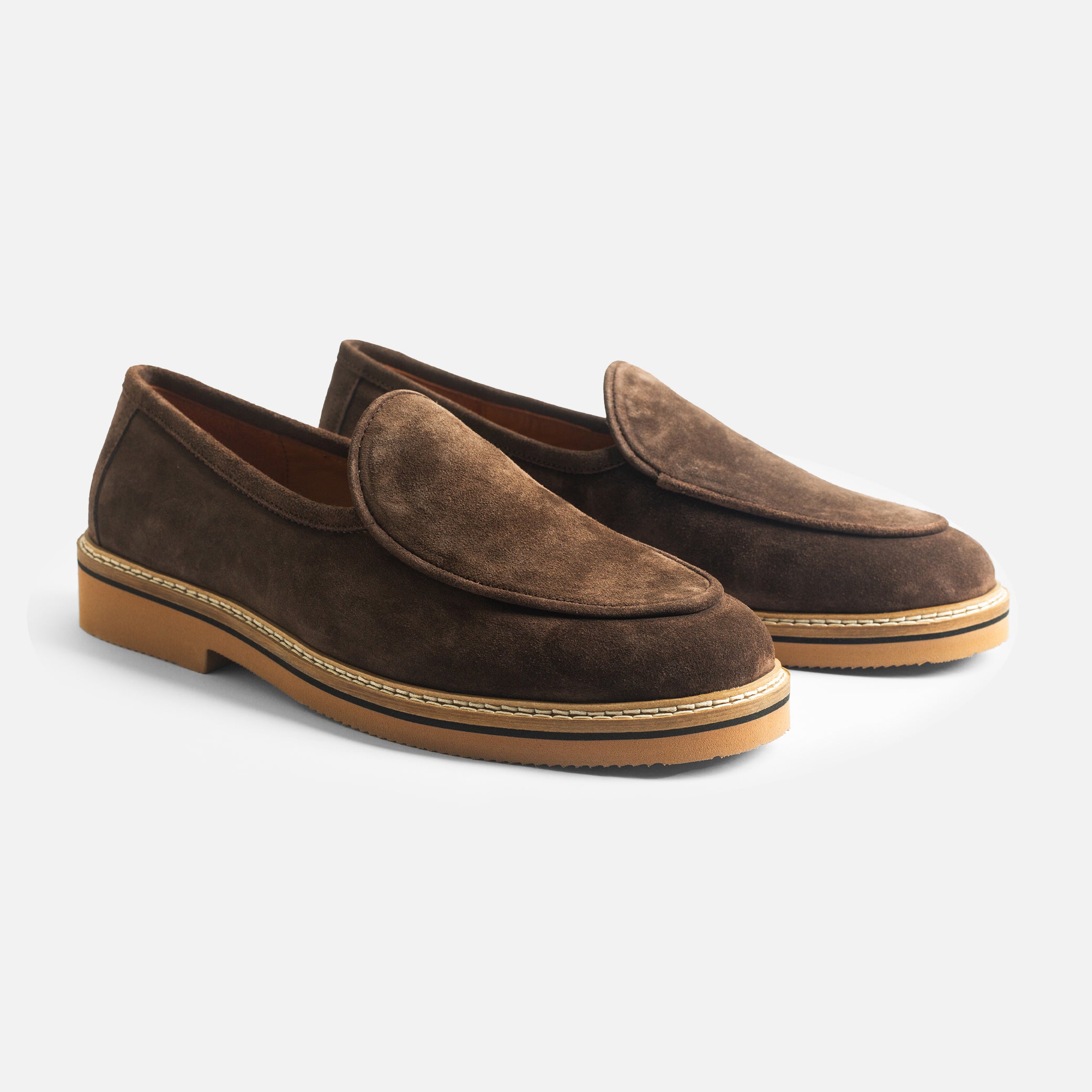Brown Suede Slip-On