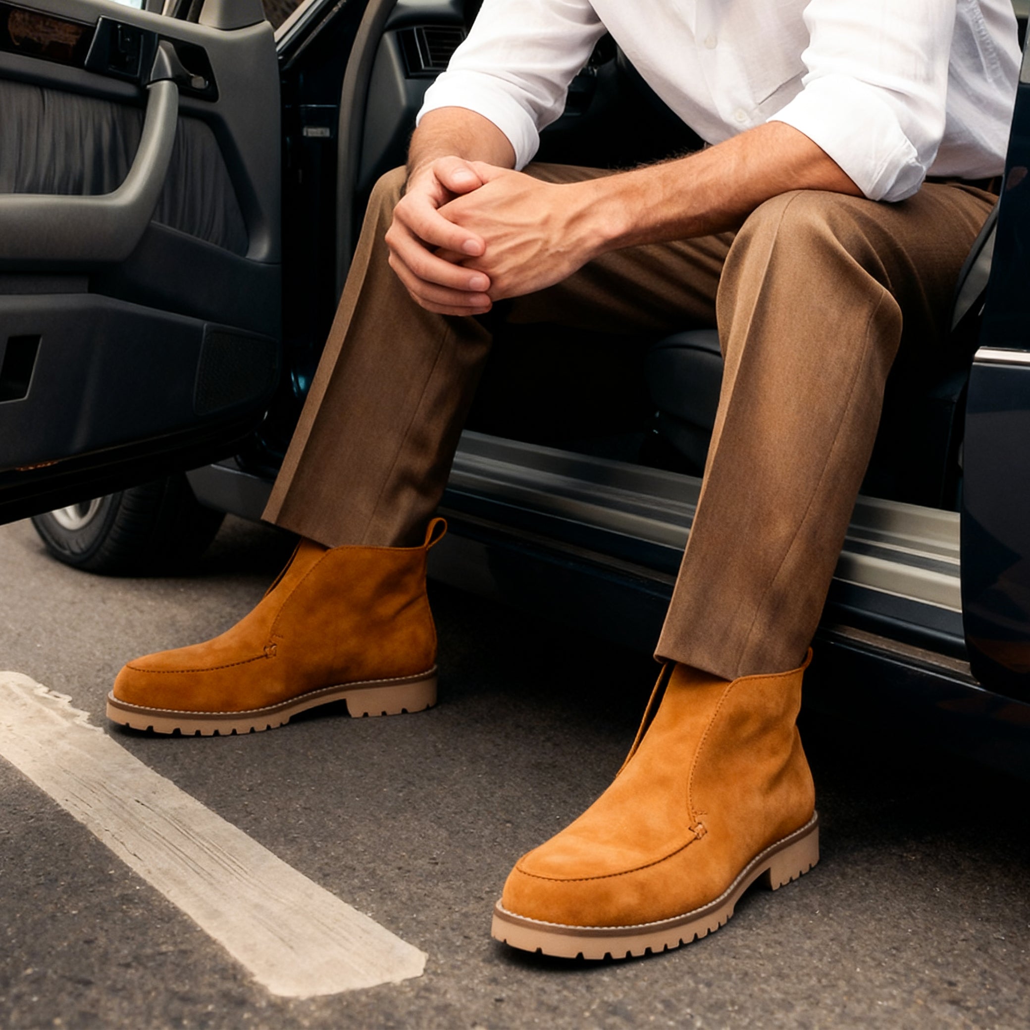 Tan Suede Ankle Boot