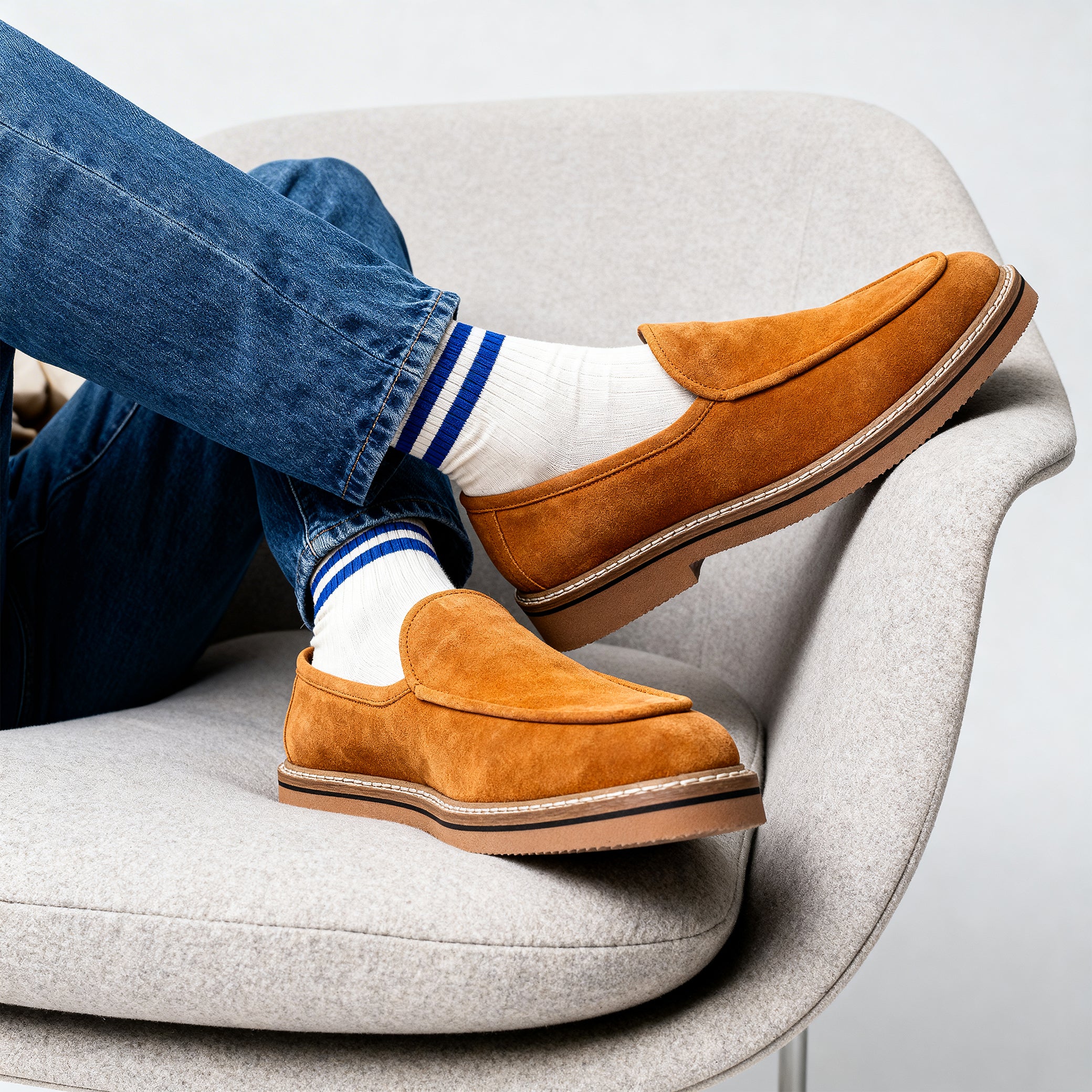 Tan Suede Slip-On