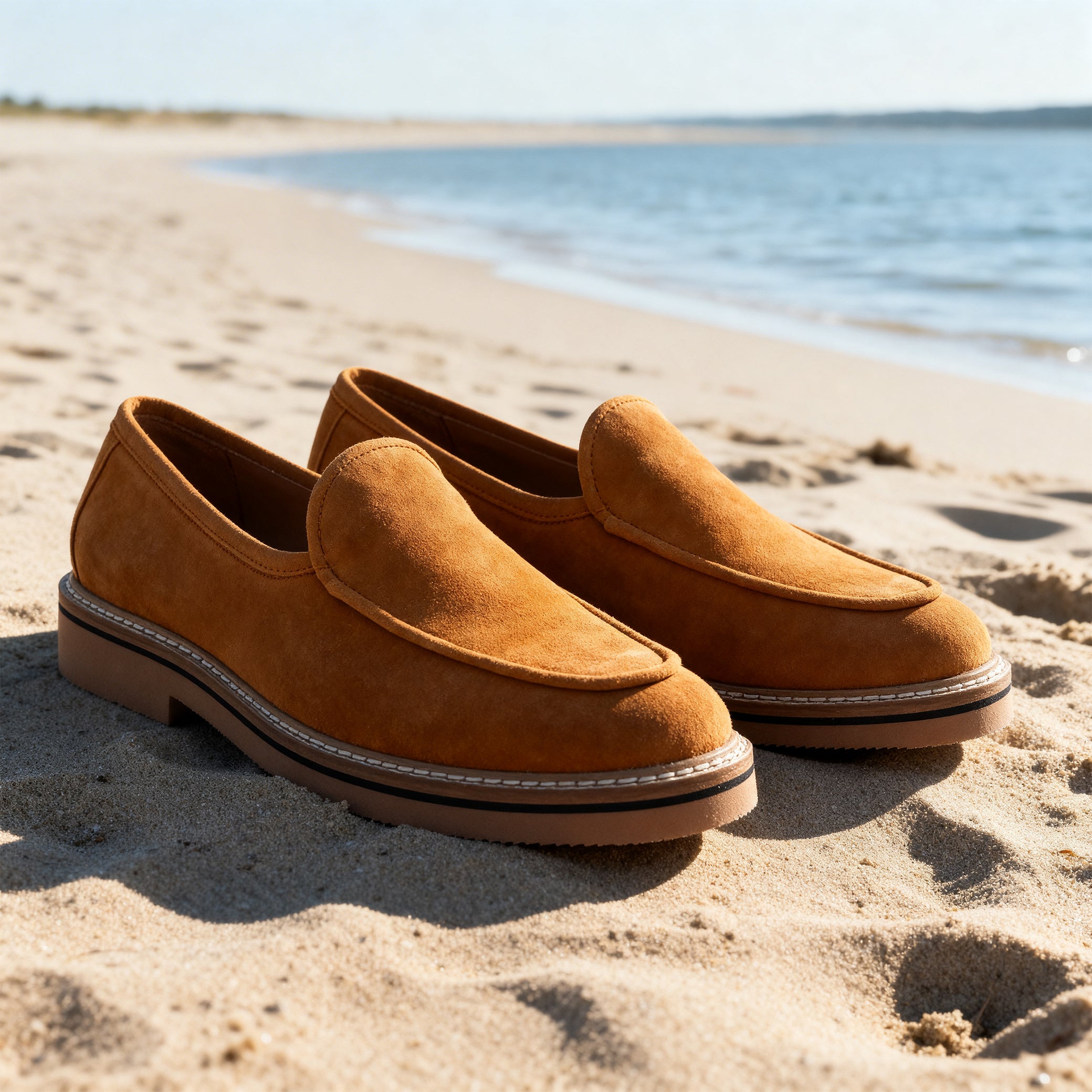 Tan Suede Slip-On